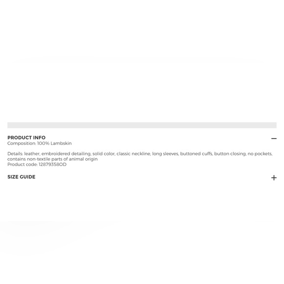 New Italian Leather Shirt Shacket Size S by Trussardi - Picture 7 of 14